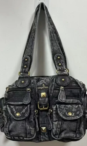 Angelkiss Women Handbags Satchel Top-handle Handbag Denim Shoulder Bag Dumpling Pack Give Gifts Shoulder Bags Phone Money Pack