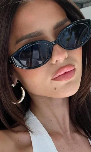 Vintage Cat Eye Sunglasses Woman Retro Shades Black Sun Glasses Female Fashion Small Frame Mirror Square Oculos De Sol