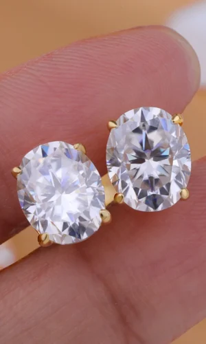 1-4ct Oval Cut Moissanite Stud Earring for Women Men D Color Sparkling Diamond 925 Sterling Silver Ear Studs Party Jewelry Gifts